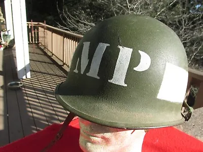 Vietnam War M1 Helmet MP Military Police W/ Liner • $425