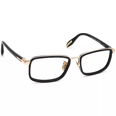 Aston Martin Eyeglasses AM10010 04 Gold & Black Rectangular Italy 56[]18 145 • $599.99