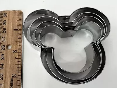 4PC. Metal Mickey Mouse Shaped Nesting Cookie Cutter Set • $6.99