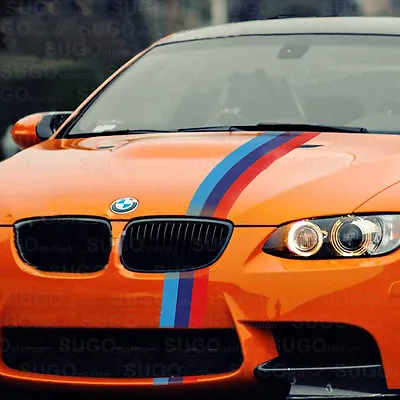 48  BMW M-Power 3-Colored Racing Body Stripe Decal Custom DIY Sticker 4ft • $16.59