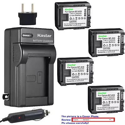 Kastar Battery AC Charger For Canon BP-808 CG-800 Canon VIXIA HF20 Camcorder • $6.99