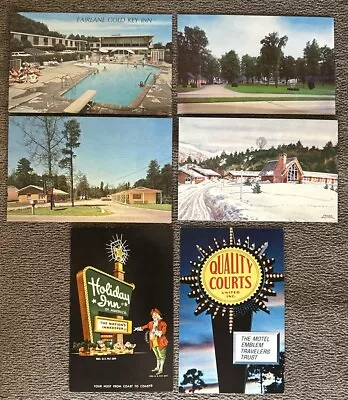 Vintage Motel/Lodge/Inn Unused Postcard Lot Of 6 Different • $14.99