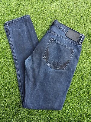 ALLSAINTS Mens Blue Dunan Pistol Straight Leg Jeans Pre-Loved. W32 X L31 • £13.99