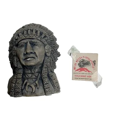 Native American Mount Saint Helen's Ash Head Bust Made In USA. Excellent Gift • $24