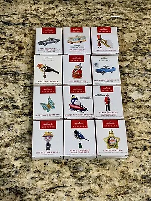 Twelve Hallmark Keepsake Birds Beer Stein Peanuts Miniature Ornament Lot NIB • $39.95