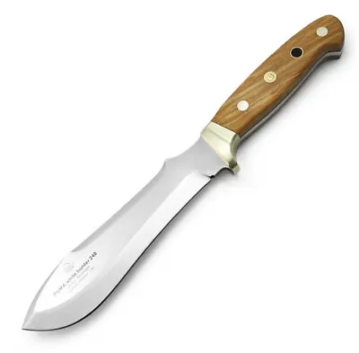 $630.95 • Buy Puma White Hunter 240 Olive Wood Handle Fixed Blade Knife, Leather Sheath