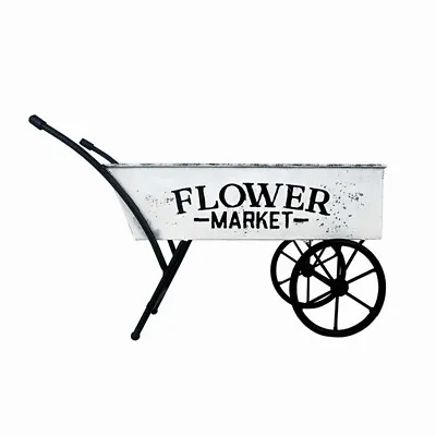 All Chic Small Unique Handmade  Flower Market  Old Wheelbarrow Metal Planter • £36.99