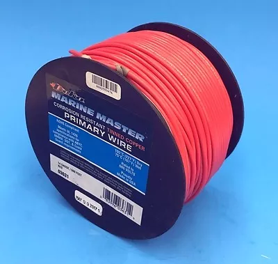 DEKA 14 AWG RED Marine Tinned Copper Boat Stranded Wire 100 Feet Made In USA • $29.98