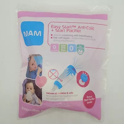 MAM Easy Start Anti Colic 4.5oz Bottle & Newborn Pacifier Set • $5.36