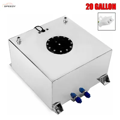 20 Gallon Lightweight Aluminum Race Drift Fuel Cell Tank+Level Sender Sliver • $119.22