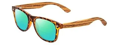 $79.95 • Buy Coyote Wood Polarized Bi-Focal Sunglasses Black Tortoise 52 Mm Green Mirror+2.50