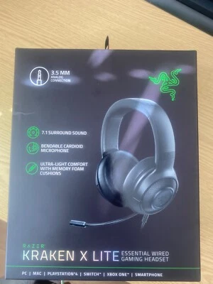 Razer Kraken X 7.1 Surround Sound Gaming Headset - Black • £30