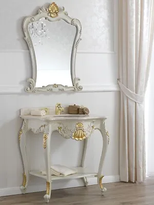 Bathroom Vanity Set With Mirror Eleonor Venetian Baroque Style Cabinet 85 Cm ... • £2270