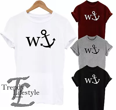 £7.89 • Buy W Anchor Wanker Slogan Funny Rude Humor Joke Offensive Unisex Adult T-shirt 