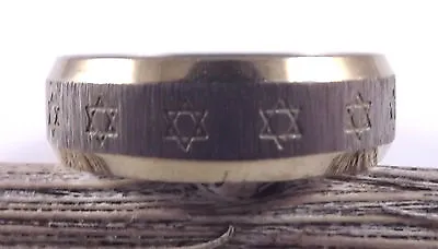 Star Of David Magen Judaica Stainless Steel Ring Kabbalah Gold Silver Gift • $9.89