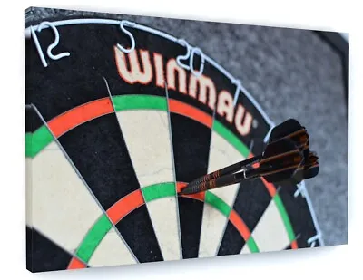 Dart Board Games Room Pub Sports Canvas Picture Print Wall Art D343 • £17.98