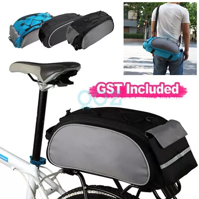 Waterproof Bicycle Rear Seat Storage Trunk Bag Cycling Bike Rack Handbag Pannier • $20.13