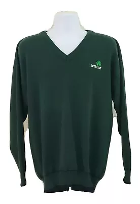 Blarney Woollen Mills Sweater Mens Extra Large Green Ireland Clover Adult  • $22.33