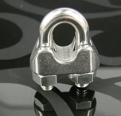 £1.75 • Buy Stainless Steel ,Wire Rope Grips Bulldog Clamp Marine Grade 2 3 4 5 6 Mm