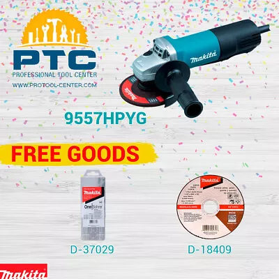 MAKITA 9557HPYG 7.5 Amp 4-1/2 In.Paddle Switch Angle Grinder FREE GOODS INCLUDED • $89.99