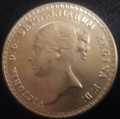 Retro Queen Victoria 1839 Young Head 'Gold' Version Una & The Lion Five Pounds. • £3.59