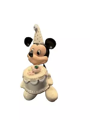 Disney Mickey Mouse Happy Birthday To You Figurine Lenox May Emerald Birthstone • $21