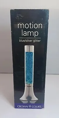 Vintage Motion Lamp Blue/Silver Glitter 15  Tall • $112.75