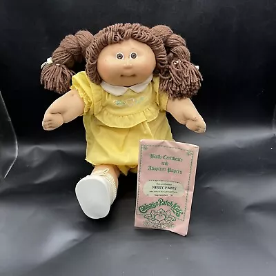 Vintage Cabbage Patch Doll 1986 Brown Hair & Eyes Braids Freckle Birth Certifica • $40.96