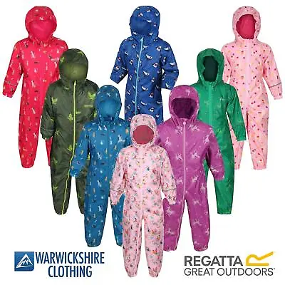 £21.99 • Buy Regatta Pobble Waterproof All In One Rain Suit Children Kids Boys Girls Nursery