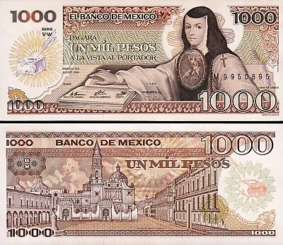 Mexico 1000 Pesos 1984 UNC- P-80b • $3.28