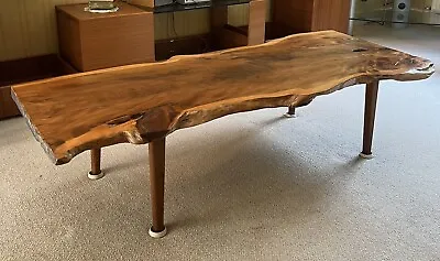 Antique Vintage Reynolds Of Ludlow Yew Wood Large Coffee Table • £500