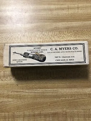 Vintage C.A. Meyers Co. Lock Stitch Sewing Awl Wrench 2 Needles EUC • $14.99