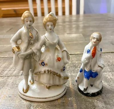 Vintage Victorian Porcelain Couple Men & Woman Figurines Made In Japan 4.25” • $6.95