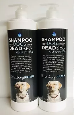 2-Pack Raindrop Fresh Shampoo For Dogs With Dead Sea Minerals 34 Fl Oz Each • $42.99