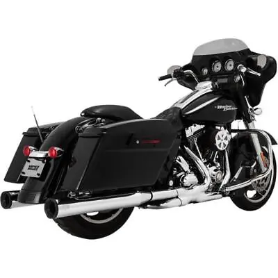 Vance & Hines 16708 Eliminator 400 Slip-On Mufflers - Chrome With Black End Caps • $559.94