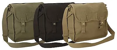 Canvas Bag Vintage Army Military Style Haversack Work Tool Webbing Shoulder Sack • £21.84