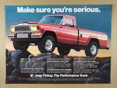 1981 AMC Jeep J10 Pickup Truck Vintage Print Ad • $9.99