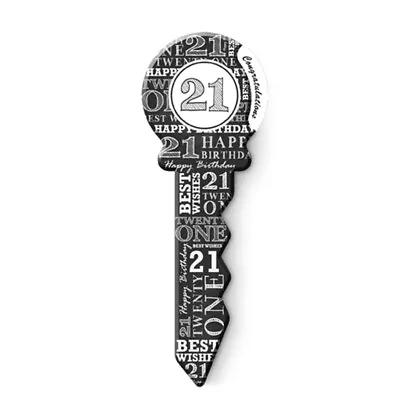 21st Birthday Signing Keepsake Key Black And White Signature Book 36cm • £23.79