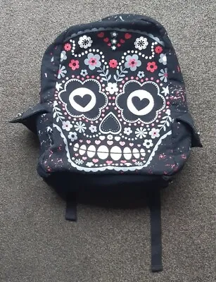 £26 • Buy Banned Sugar Skull Backpack - Skulls Mexican Alt Emo Goth Day Of The Dead *Read*