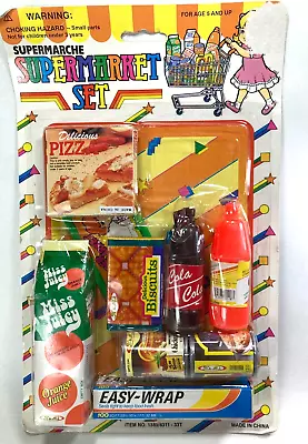 Vtg 1980's Supermarket Grocery Play Food Cans Oj Pizza 9 Pieces Original Box • $15.59