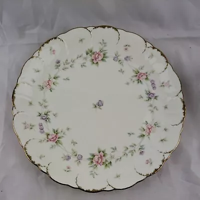 Mikasa Remembrance Dinner Plate Discontinued 10 5/8  Pink Lavender Flowers • $16