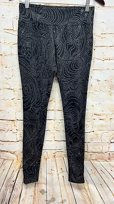 Mossimo Womens Leggings Sz S Black Active Wear Thick Waistband Stretch • $6.39