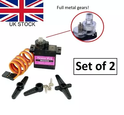 2pcs Of 180 MG90S Metal Gear High Speed Digital Micro Servo Car RC Helicopter • £8.15