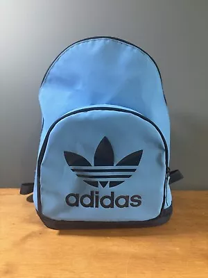 Adidas Originals Adicolor Backpack Baby Blue Unisex One Size 2 Pockets • £18.99