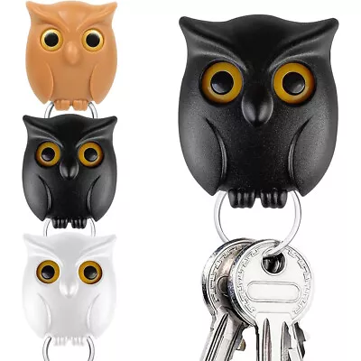 Owl Magnetic Key Holder Wall House Decor Hooks Modern Cute Front Door Key Holder • £3.41