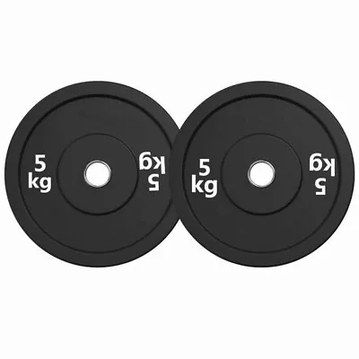 5KG X2  Rubber Bumper Plates Olympic Weight Plates Set Strength Weight Lifting • $49.95