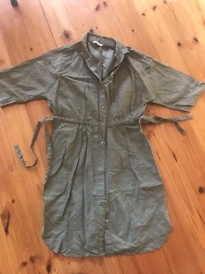 $10 • Buy Uniqlo Linen Dress Khaki Size M
