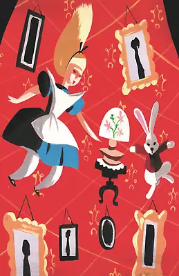 Mary Blair Concept Art Alice In Wonderland Falling Disney Poster Print 11x17 • $16.19