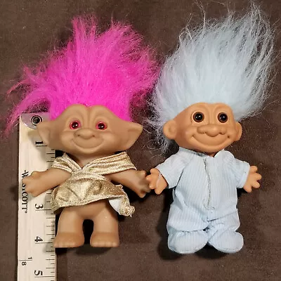 2 Vintage 4  Trolls Troll Dolls Russ Toys And Ace Novelty • $12.95