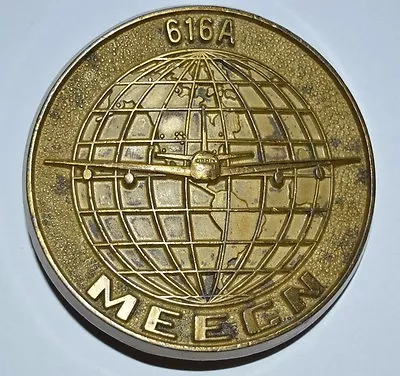 Vintage Cold WAR MEECN 616A US ARMY Badge Aviation B52 Globe Belt Buckle RARE • $24.30